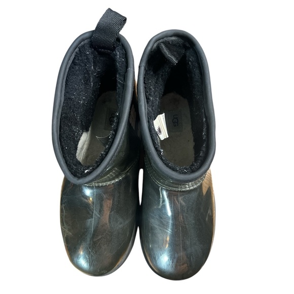 UGG Classic Mini II Black Clear Rubber Rain Boots Waterproof KIDS Size: 4 - Picture 2 of 9